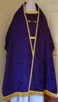 Purple High Mass Set of Roman Church Vestments